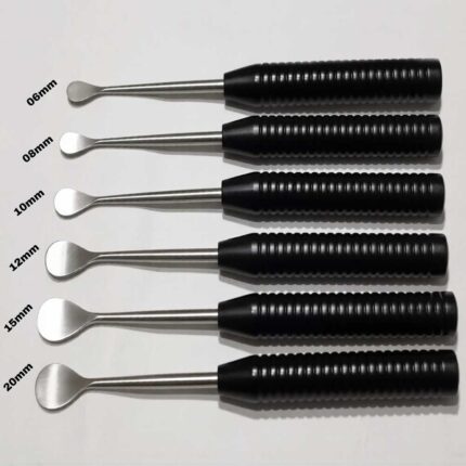 Cobb Elevator Spine Set 6-Piece Orthopedic Dental Equipment Instruments with Black Handle Medical Grade Reusable for Dog Use